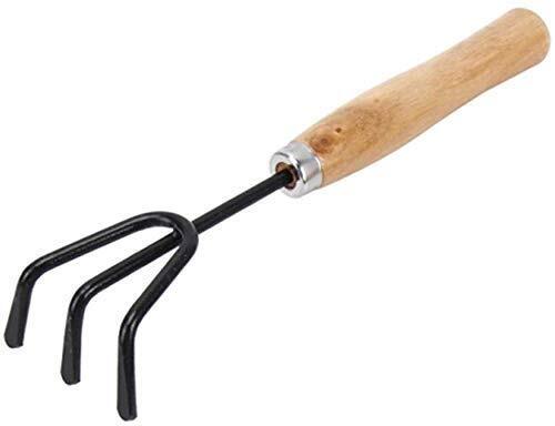Gardening Tool Set: Mini Wood Handle Cultivator, Gardening Trowel, Garden Fork