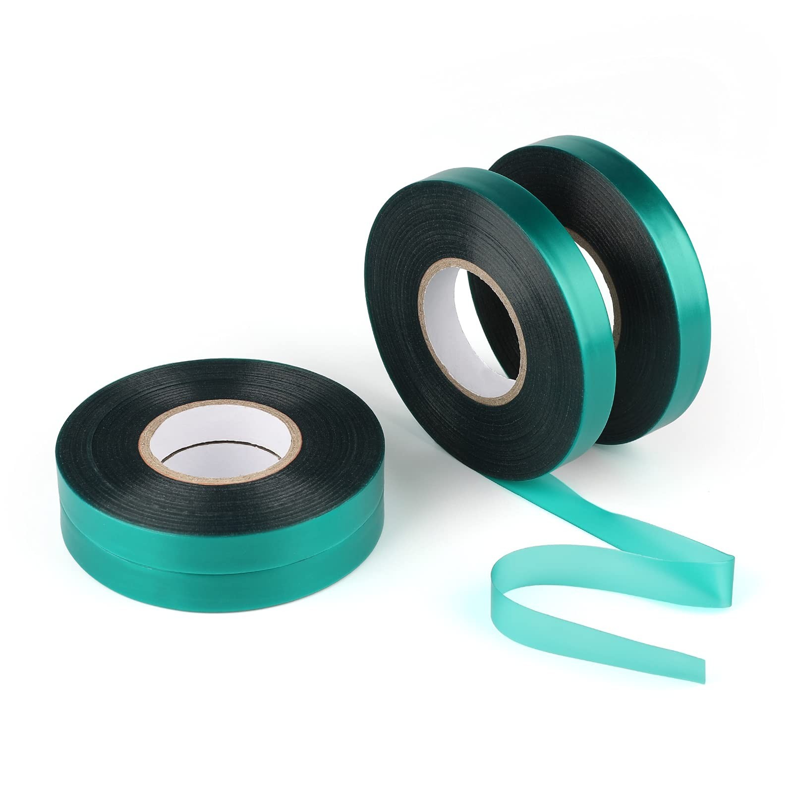 KINGLAKE GARDEN Stretch Tie Tape Roll-4 Rolls Total 600 Feet 1/2″ Green Garde…