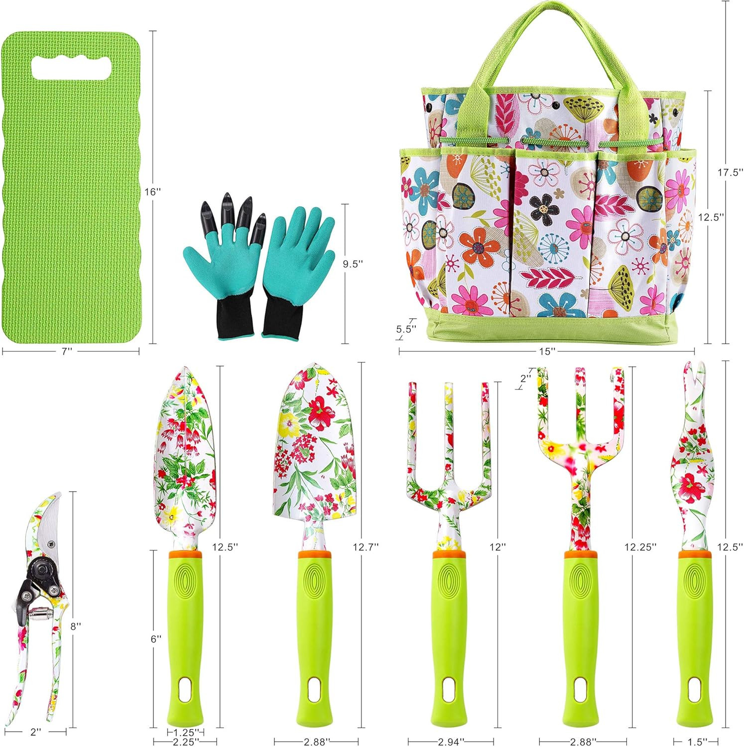 Garden Tool Set,Cute Gardening Gifts for Women,Birthday Gifts for Mom,Heavy Duty