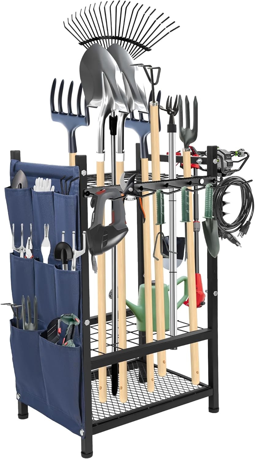 Garden Tool Rack Freestanding, Heavy Duty Garden Tool Organizer, 3-tier Tool …