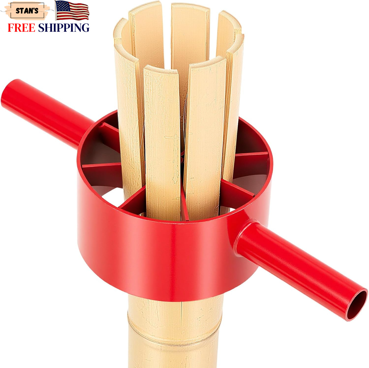 8 Cut Bamboo Splitter 5.5 Inch Bamboo Split Steel Manual Dividing Splitting Tool