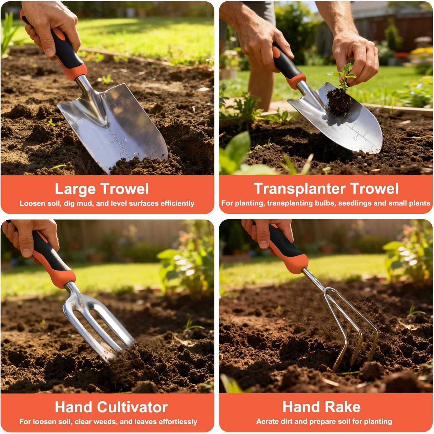 Yesker Gardening Tools 7-Piece Heavy Duty Garden Tool Set Gardening Supplies …