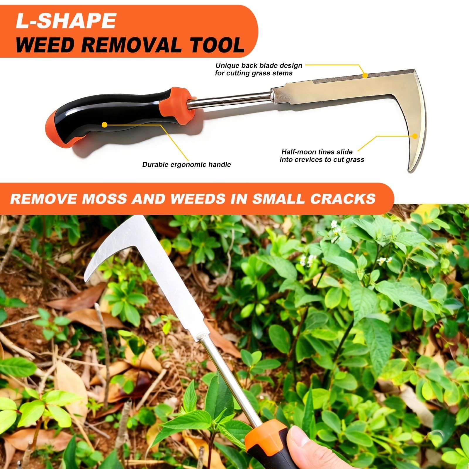 3-in-1 Garden Weeding Tool Set – Heavy Duty Weed Puller, Crevice Weeder, Ergonom