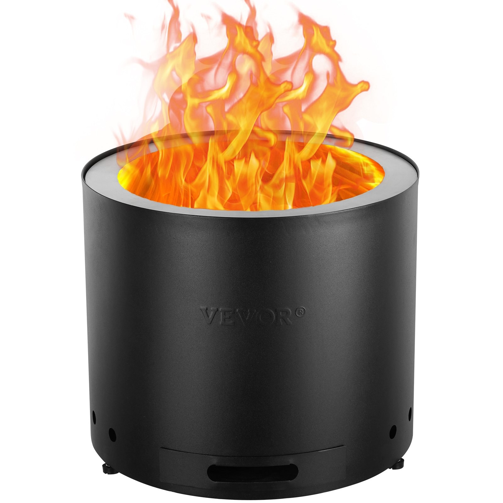 Smokeless Fire Pit Stove Bonfire,H: 12.6 in x Dia: 15 in,Wood Burning Fireplaces