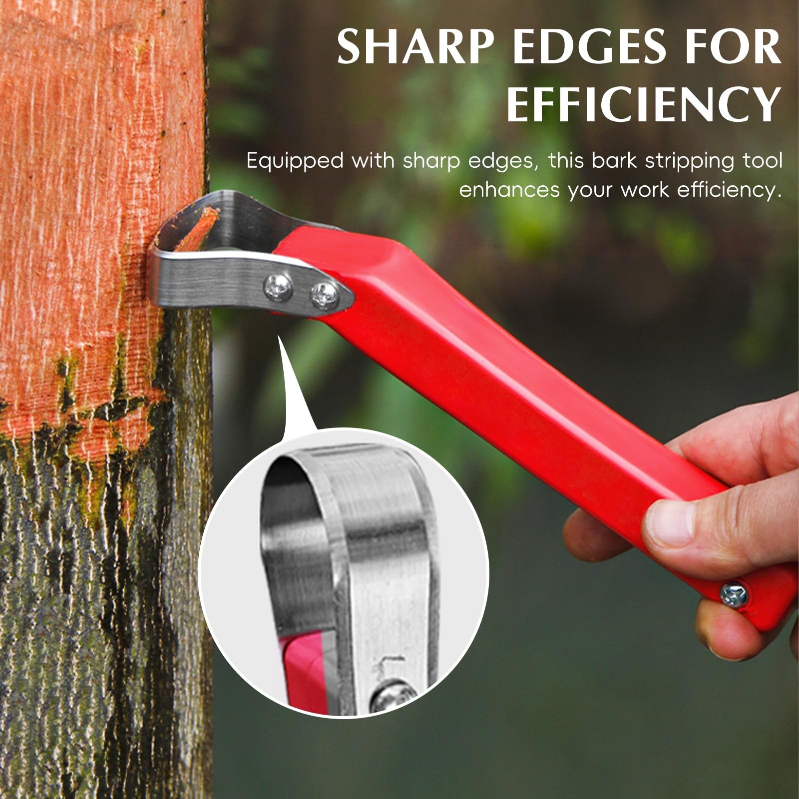 2 Pcs Bark Removal Tool Bark Peeler – Bark Scraping Tool for Patio Lawn Yard …