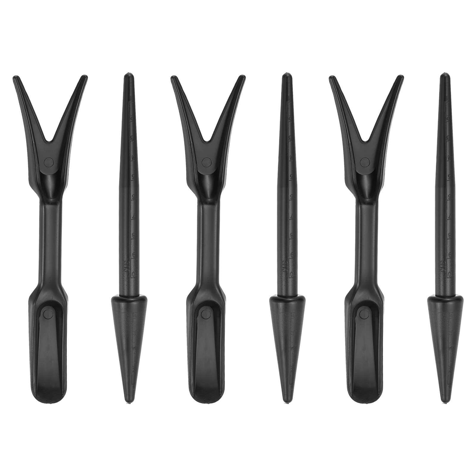 6pcs Mini Garden Hand Succulent Transplanting Tools Digging Planting Tools,Black
