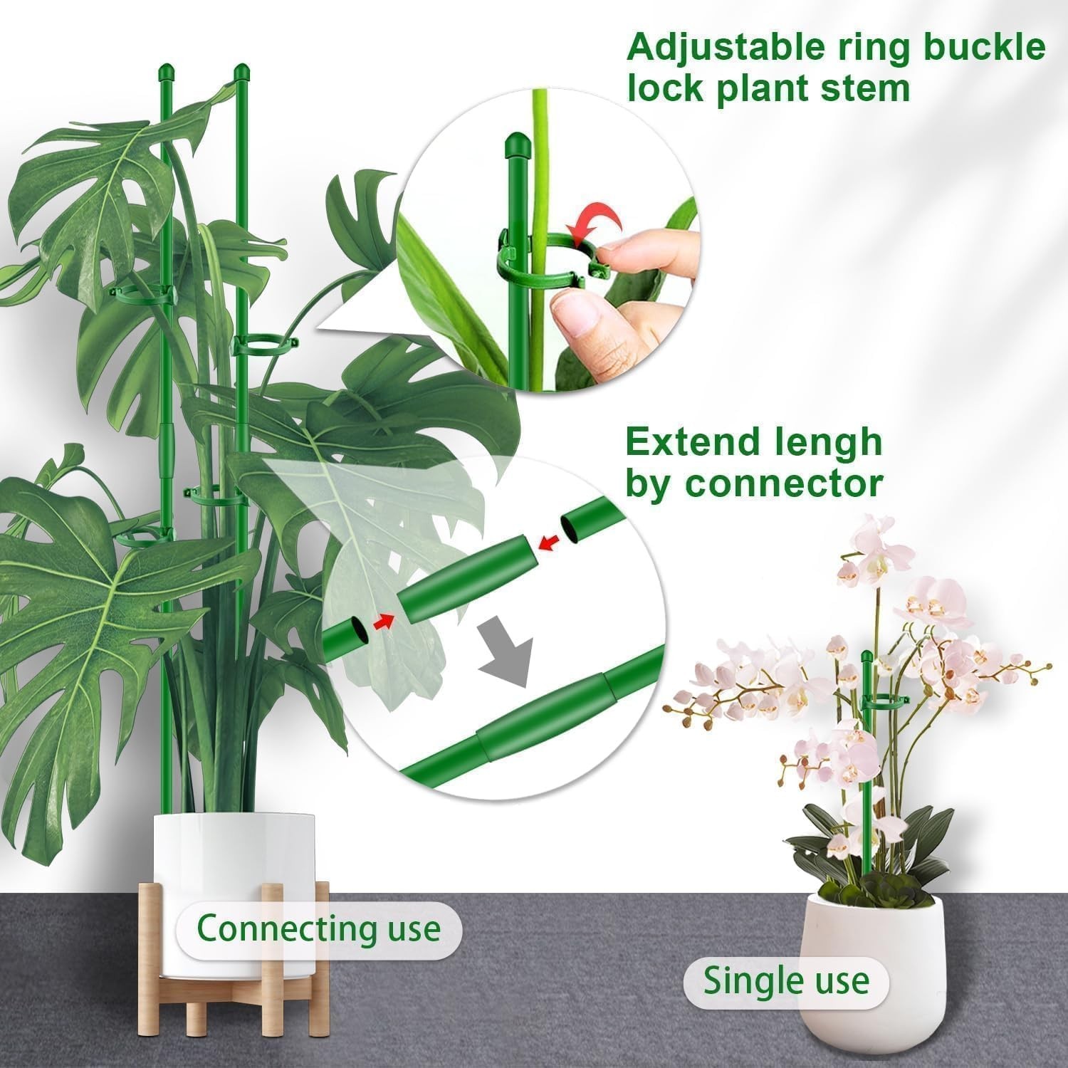 Plant Support Stakes for Indoor SupKing Orchid Sticks with Clips Garden Stake…