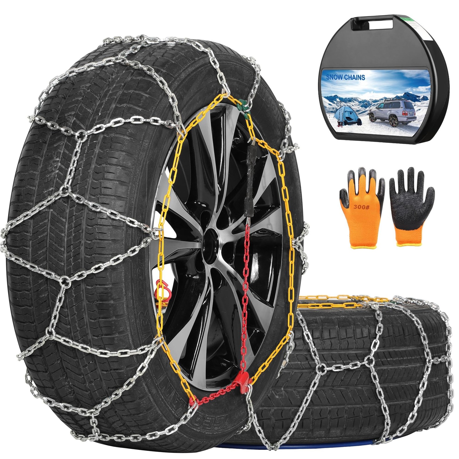 COCO BIRD Snow Chains, Wear-Resistant High Carbon Steel Anti Slip Tire Chain …