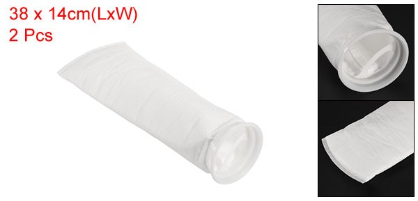 2pcs 4″ Ring Filter Socks 5 Micron Mesh Bags Pool Skimmer Basket White