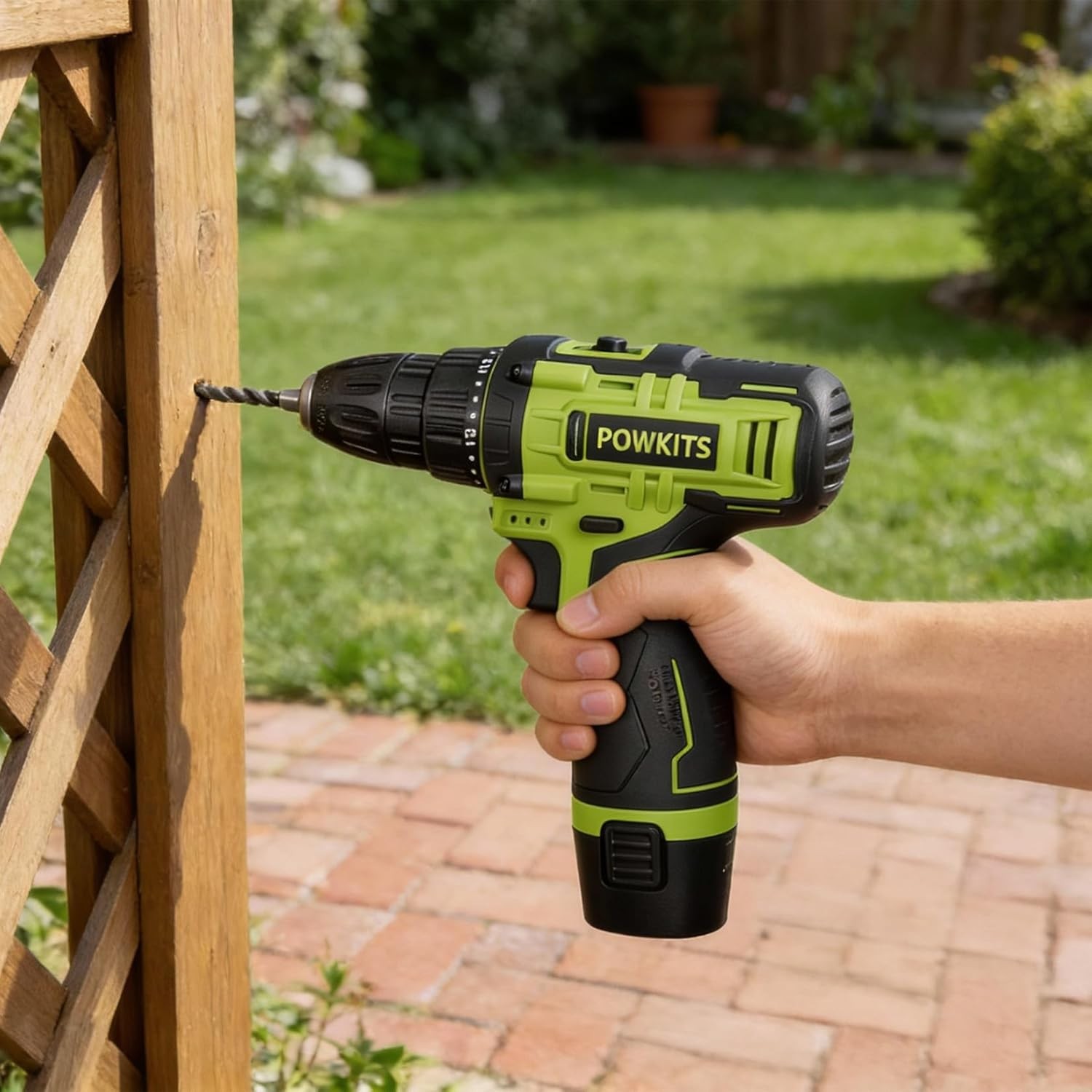 12V Cordless Drill Kit with Battery Charger 25+1 Torque 2-Speed