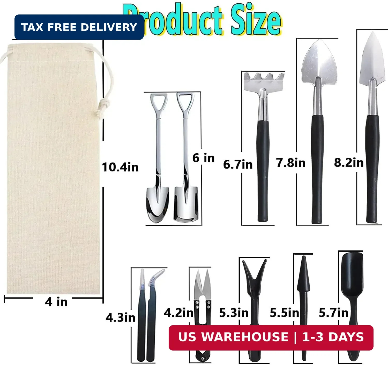 12 Pcs Succulent Tools Set Mini Transplanting Garden Tools Kit for Indoor Garden