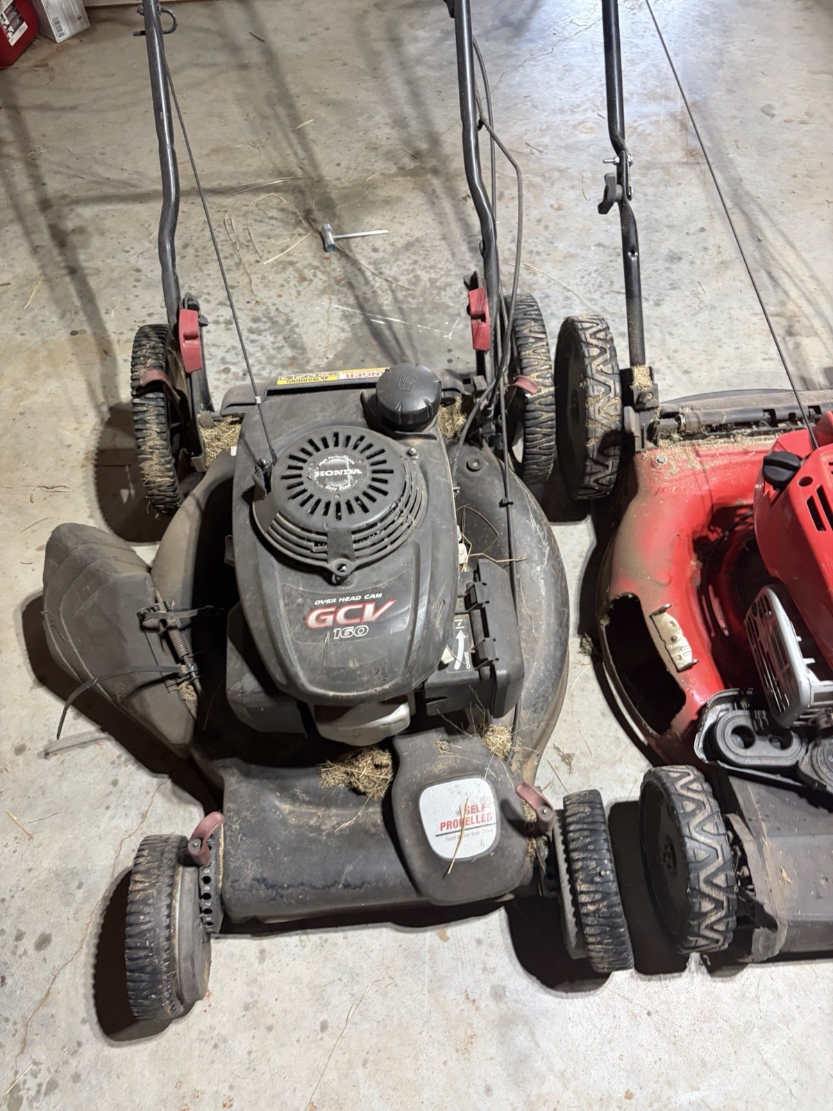 Gas Walk behind Self Propelled Lawn Mower 22 In 201Cc 6 Speed CVT High Wheel RWD