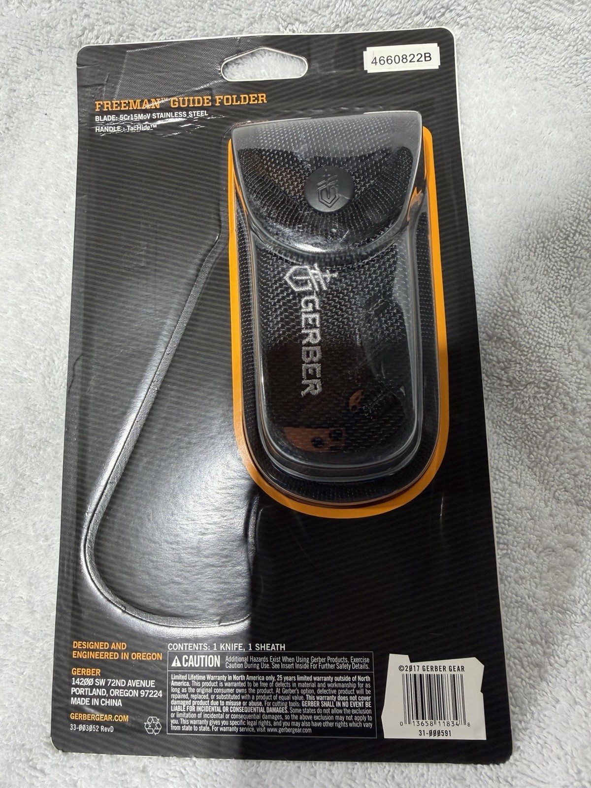 Gerber Freeman Guide Drop Point Folding Knife W/ Sheath New 31-000591