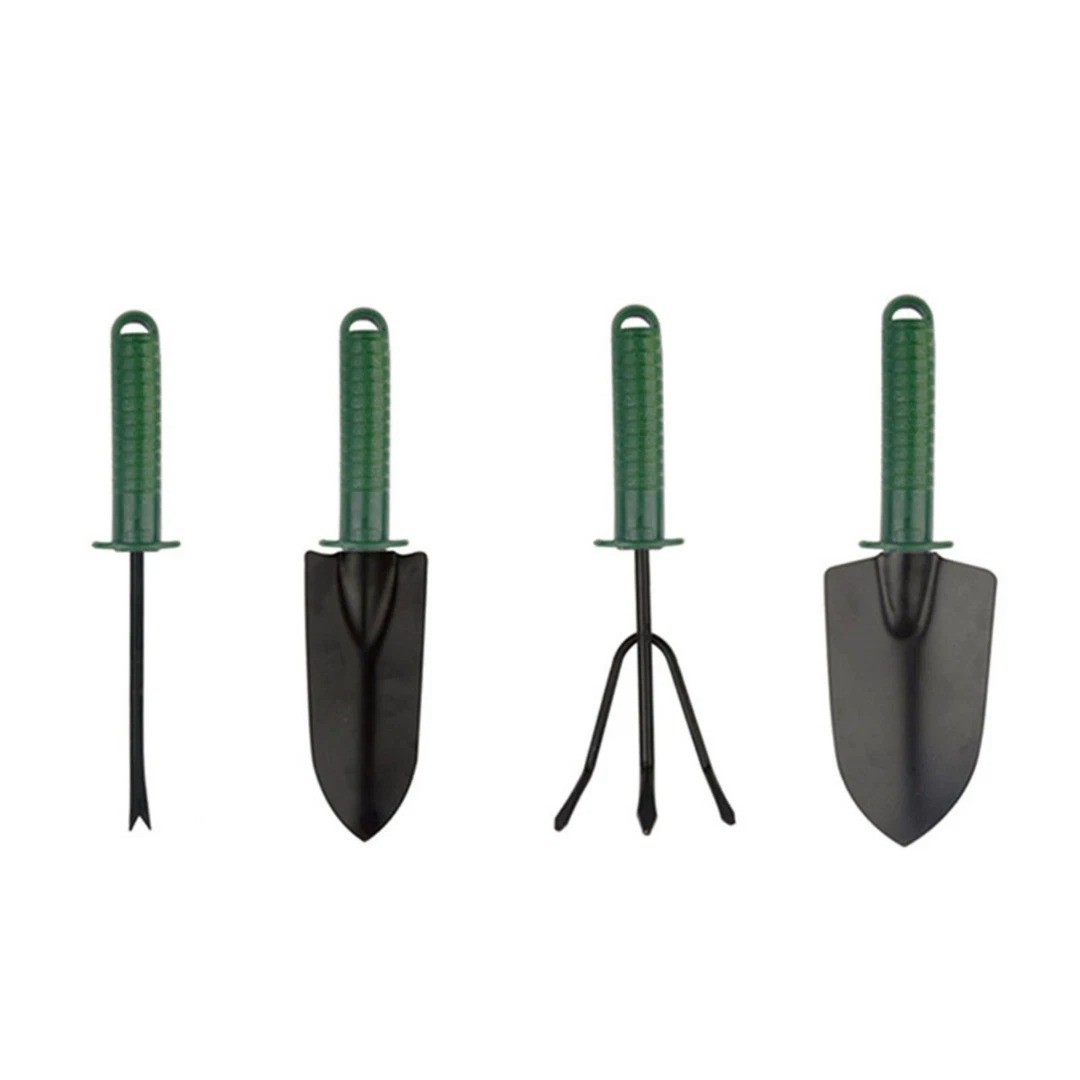 4pcs Garden Tools Set Trowel Rake Shovel Heavy Duty Metal Outdoor Ergonomic Kit