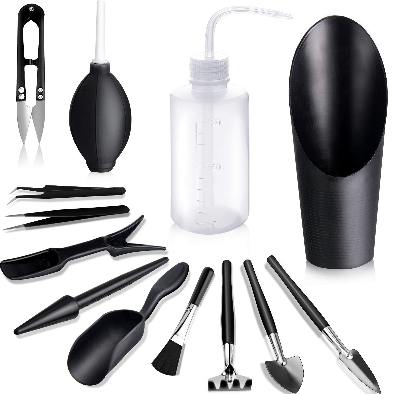 godehone 13 Pcs Black Succulent Tools Set