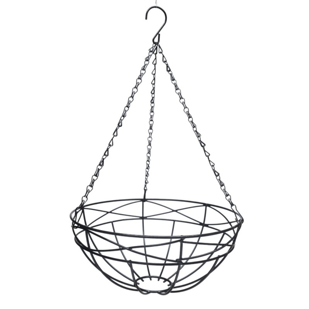 4 Size Options Hanging Planters Iron Construction with Coco Coir Liner