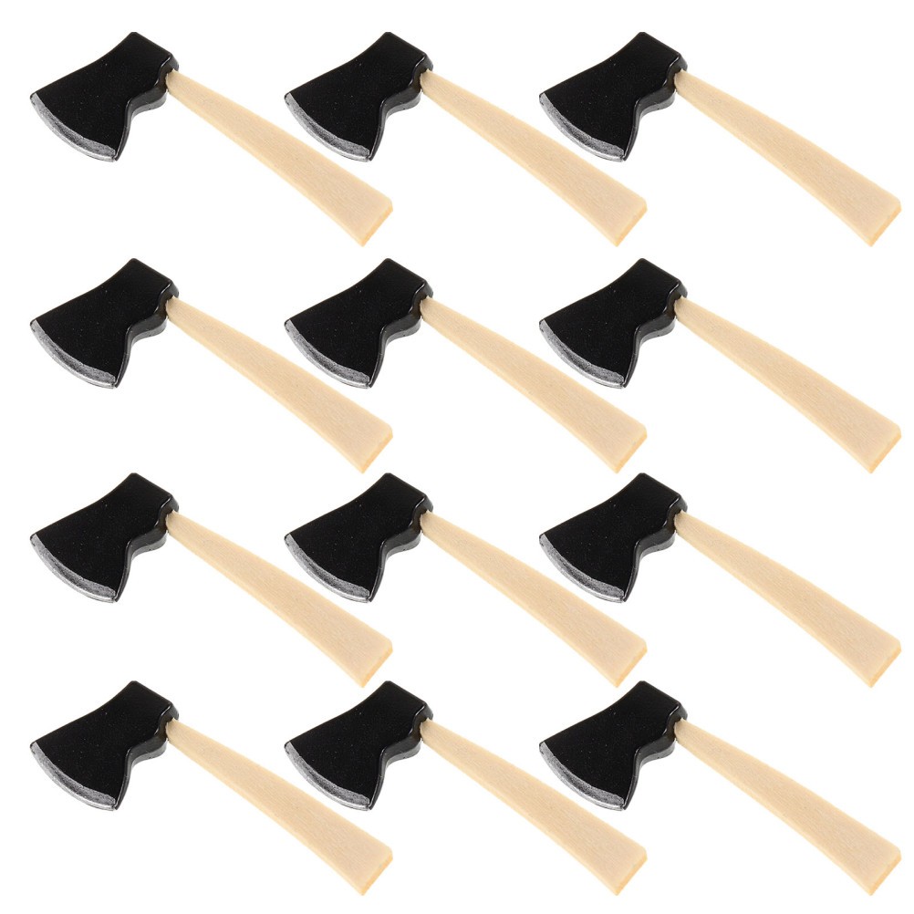 12 Pcs Dollhouse Axe Model for Farm Garden Decoration Accessories Miniature