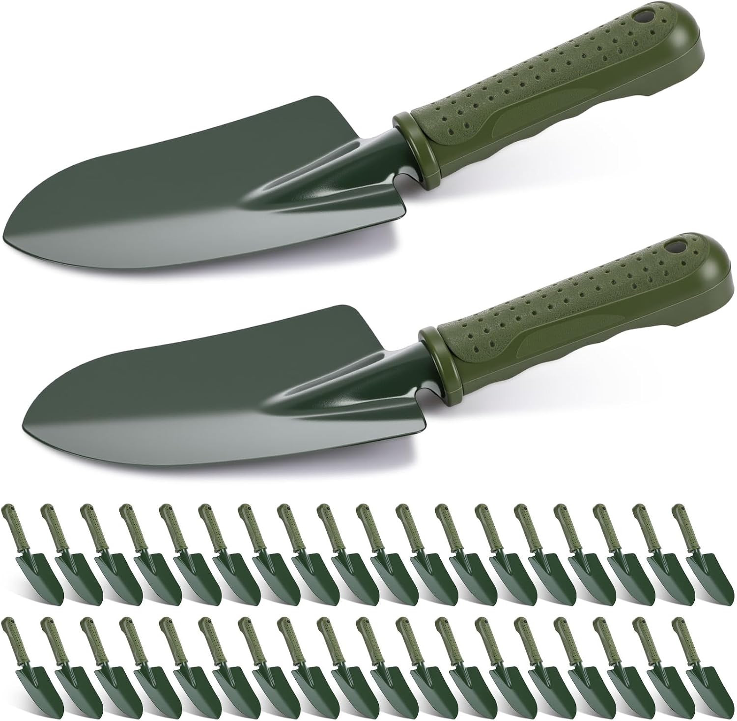 36 Pcs Garden Hand Tools Set – Metal Trowels & Shovels for Planting & Digging