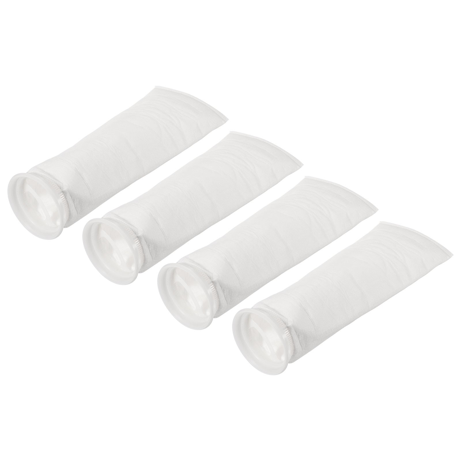 4 Pack 4 Inch Ring Filter Socks 5 Micron Mesh Bags Pool Skimmer Basket White