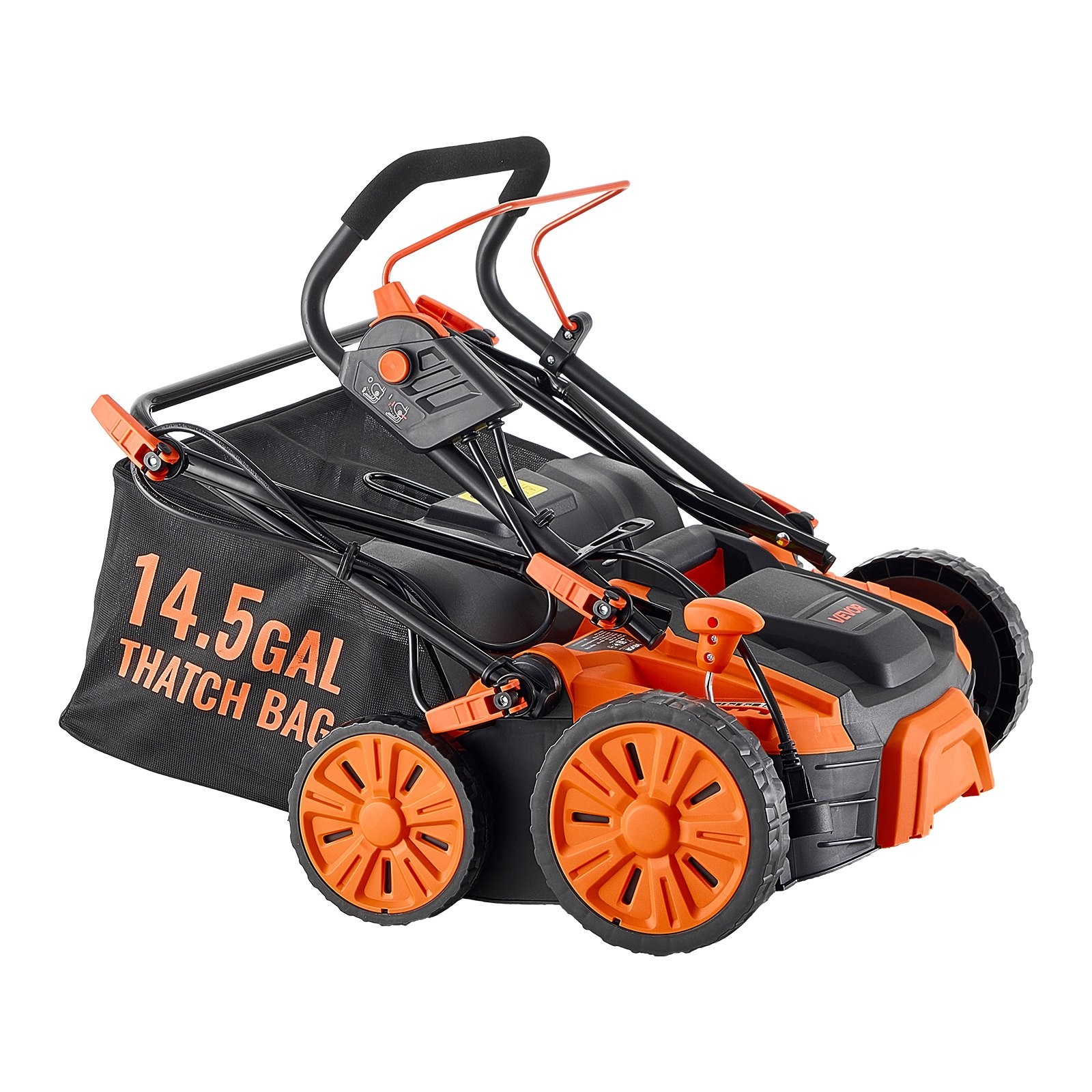 2-in-1 Electric Dethatcher and Scarifier, 16-Inch 15 Amp, Corded Lawn Dethatcher