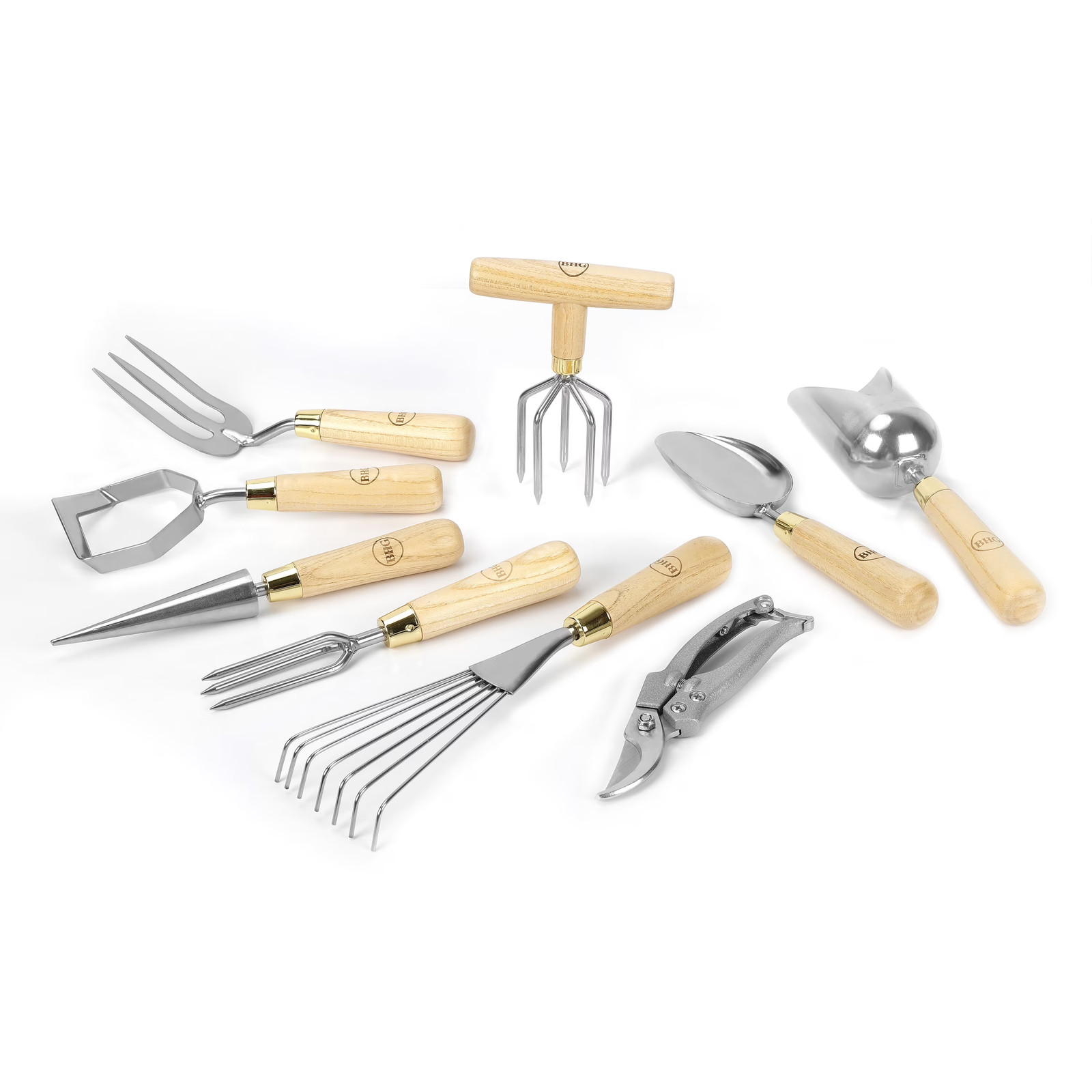 BH&G 9pc Stainless Steel Garden Tool Set