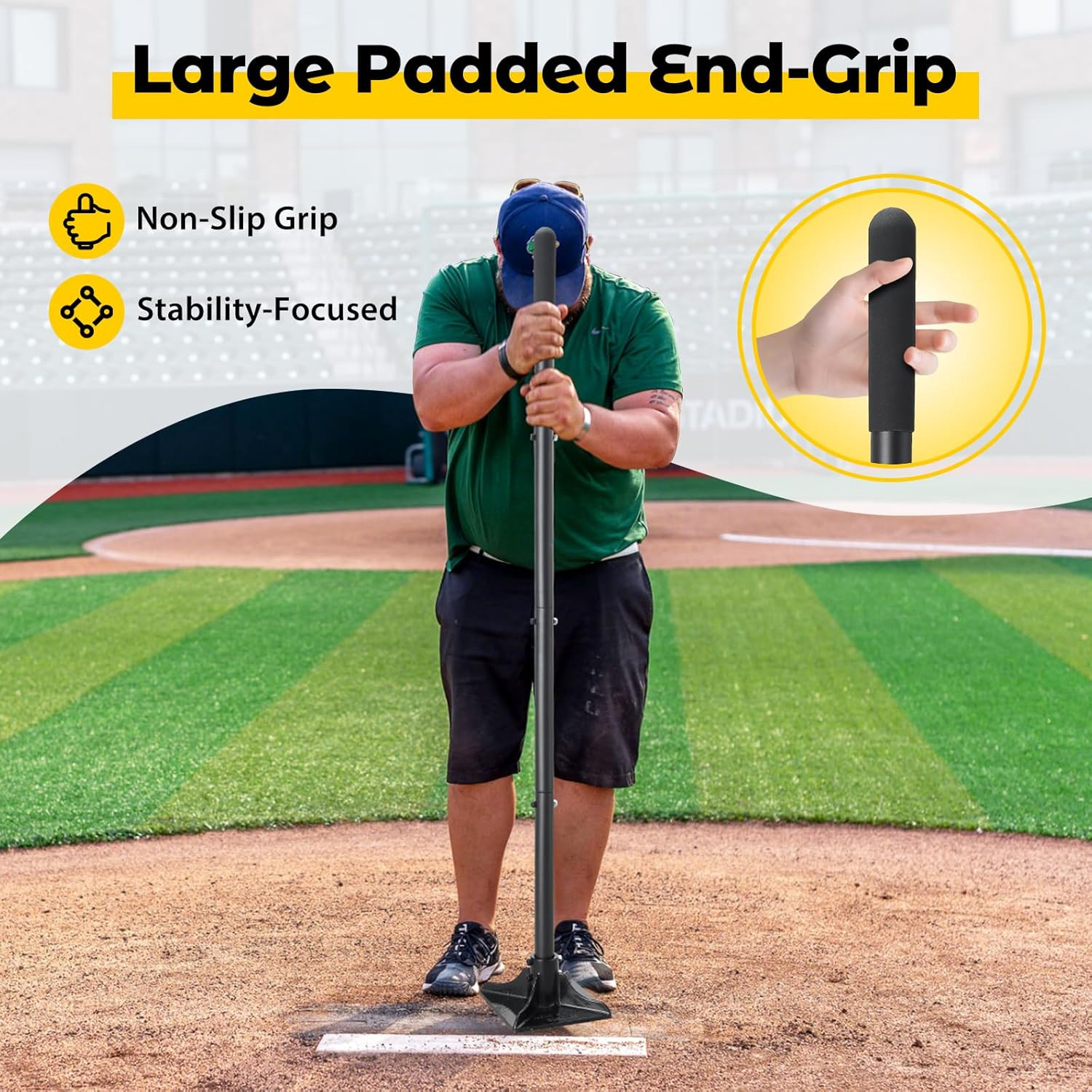 Tamper Tool: Heavy Duty 8″X 8″ Steel Ground Tamper Tool for Garden Yard,58″ Long