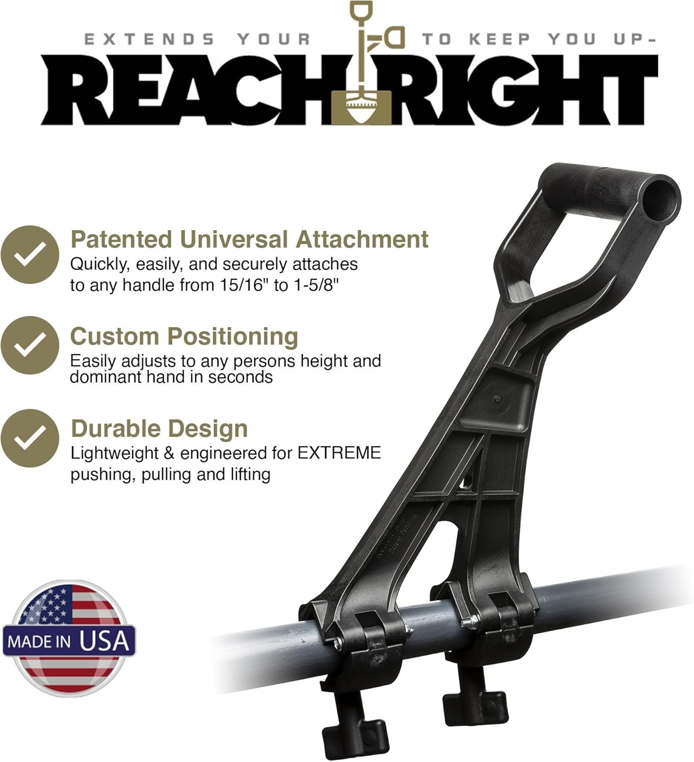 Ergonomic Universal Handle Attachment for Weedeater & Gardening Tools