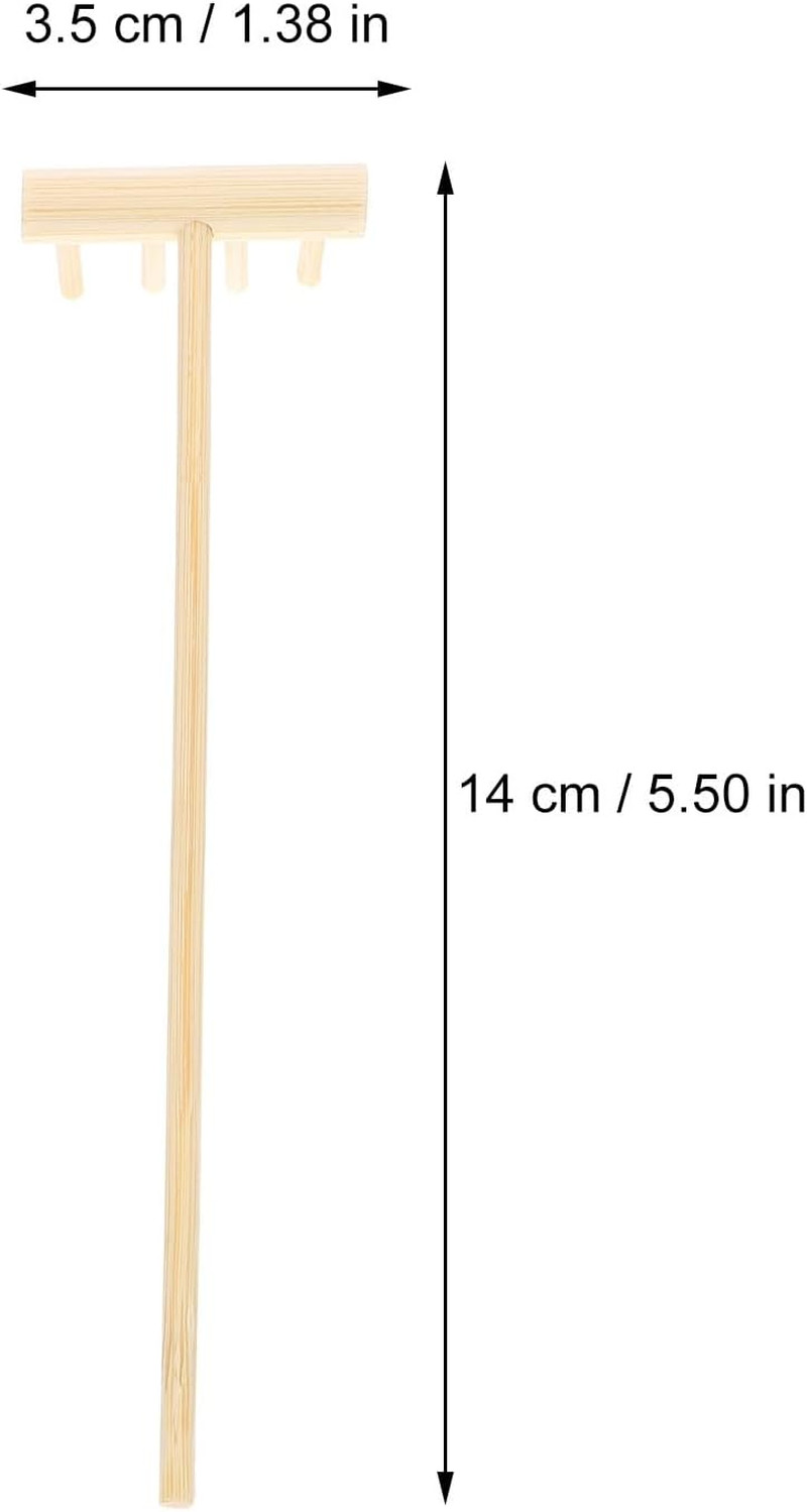 8Pcs Mini Bamboo Zen Garden Rake Set for Meditation and Tabletop Sand Garden Dec