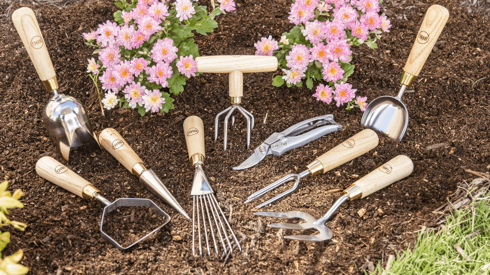 BH&G 9pc Stainless Steel Garden Tool Set