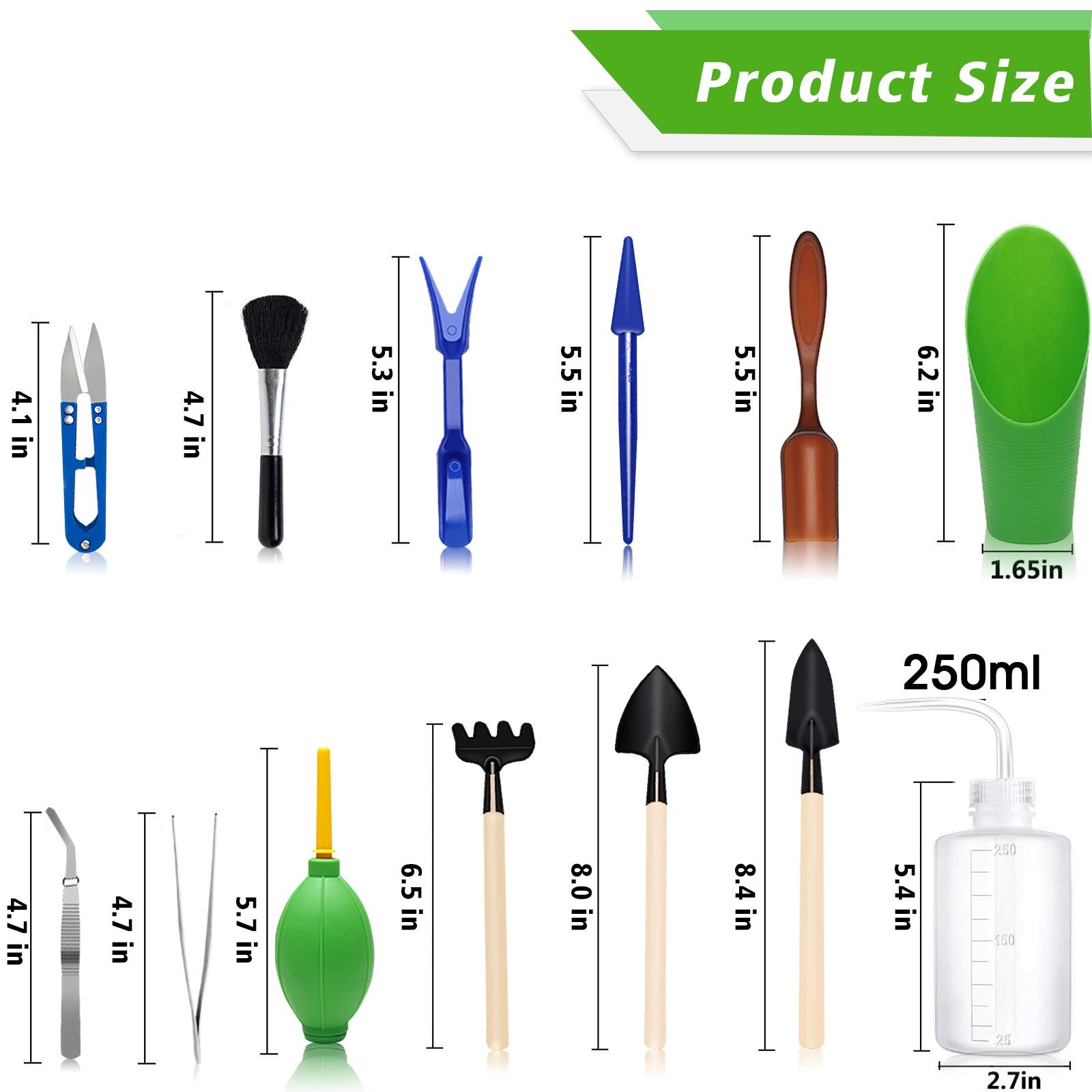 Mini Garden Tool Set for Succulents 13 Pcs Transplanting Care Kit