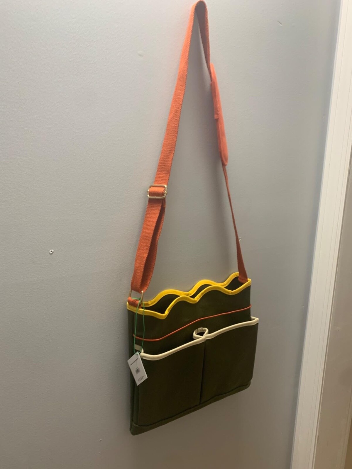 Garden Tool Bag, Cotton Canvas ,Color Block , Spring , Ships Next Day