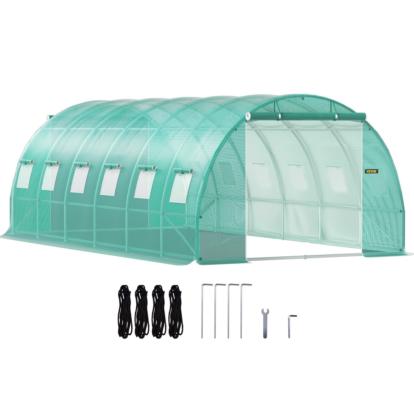 Walk-in Tunnel Greenhouse,20 x 10 x 7 ft Portable Plant Hot House with Galvanize