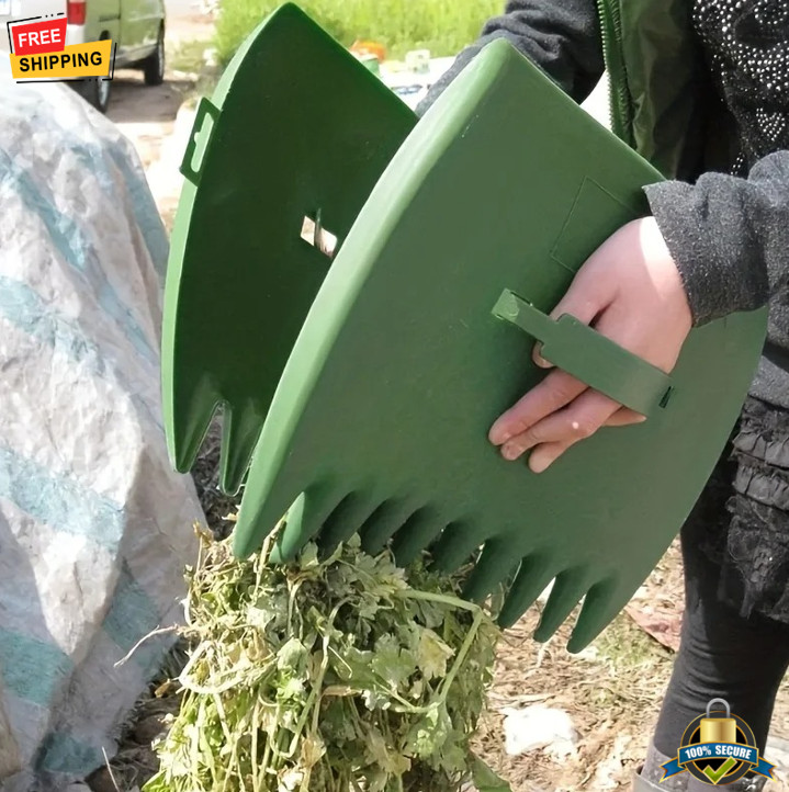 Handheld Gardening Rake for Yard Debris Cleanup Indoor & Outdoor Use