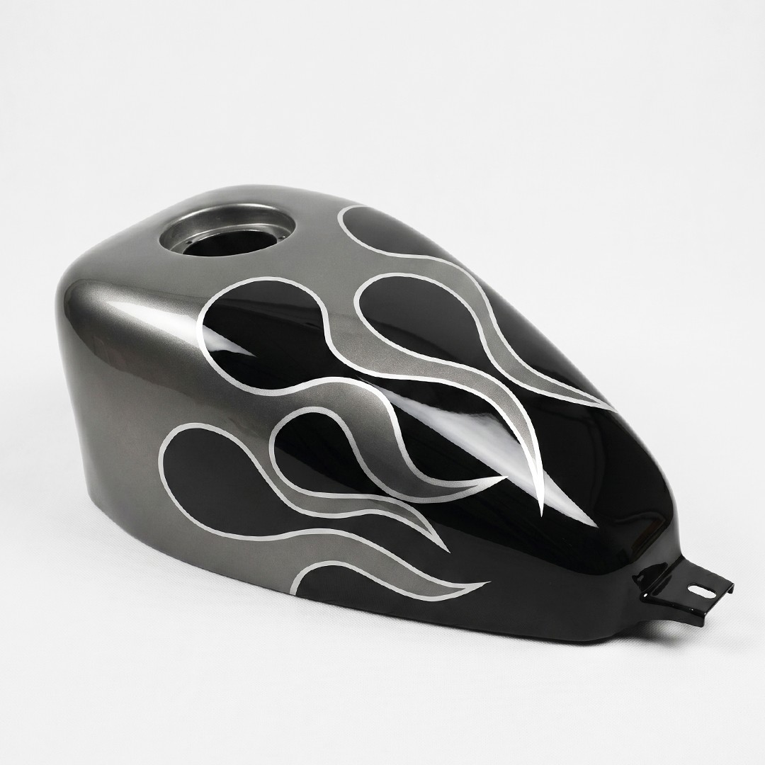For HONDA REBEL CMX 300&500 2017-2026 Fuel Tank Cover ABS Silver flame pattern