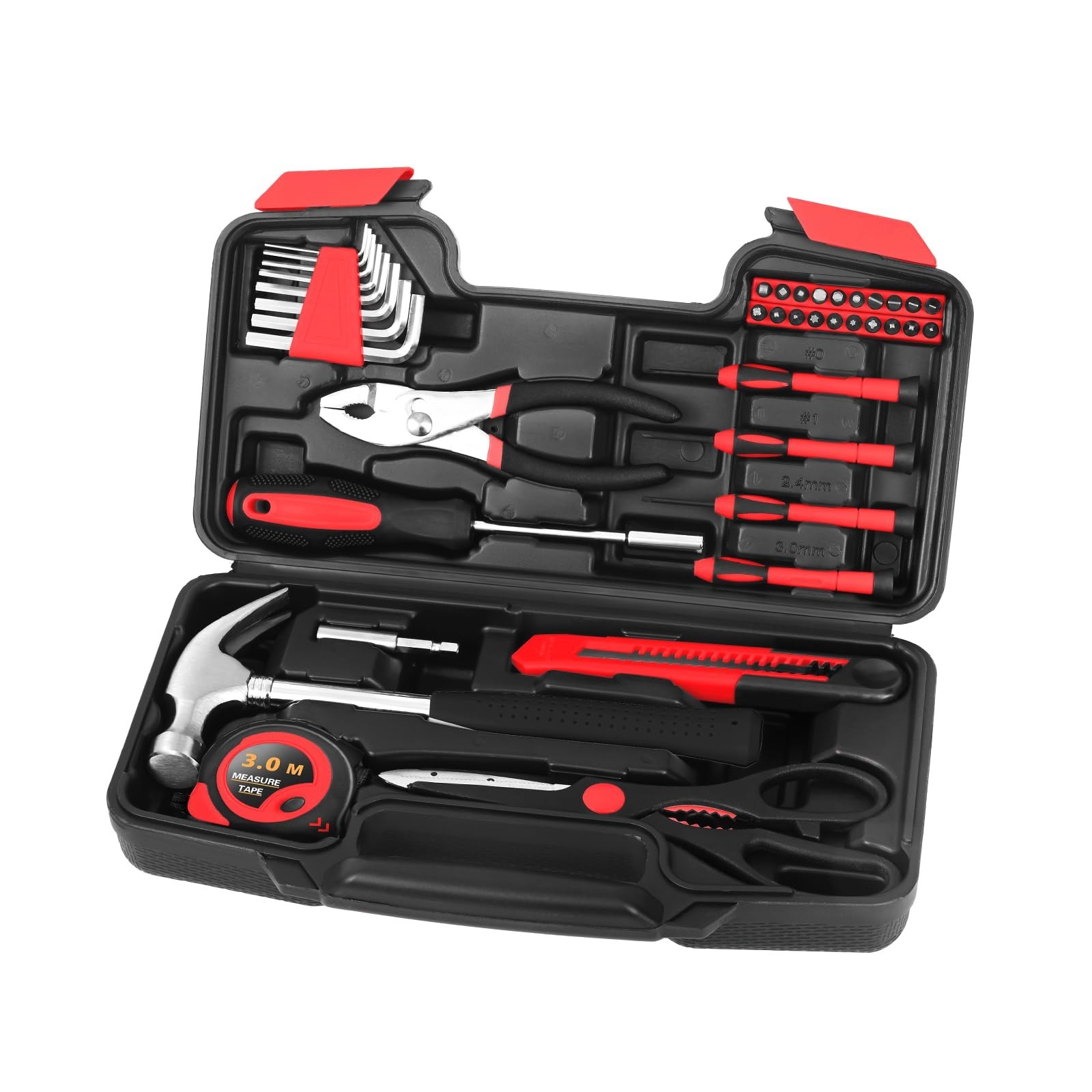 39-Piece Household Tool Set with Toolbox Storage Case – All Purpose Small Han…
