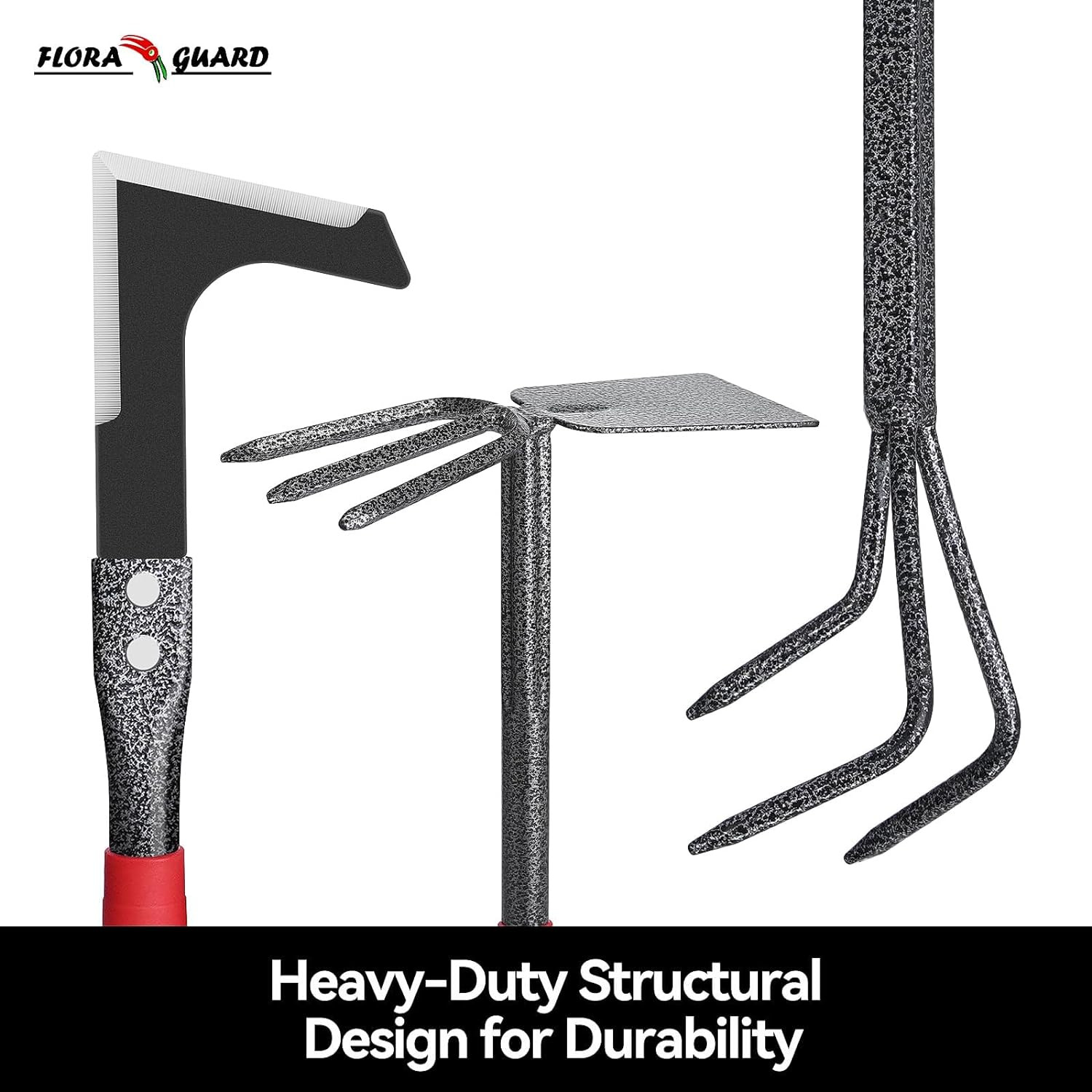 6-Piece Garden Tool Set, Heavy Duty Gardening Hand Tools,Includes Trowel, Rake,