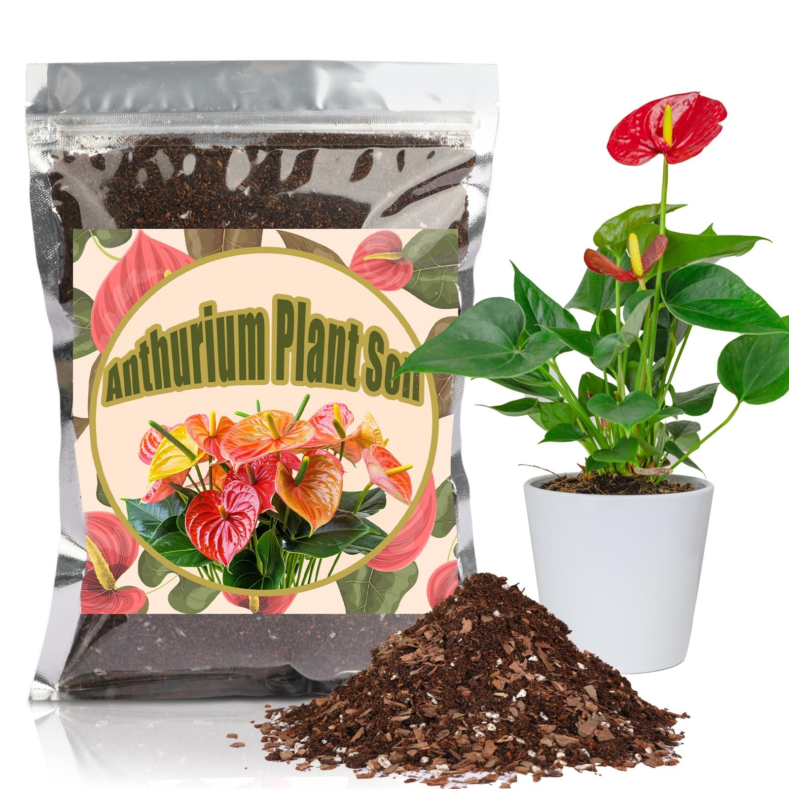 Doter All-Natural Potting Soil For Anthurium Indoor Plants 4Qt – Enhanced