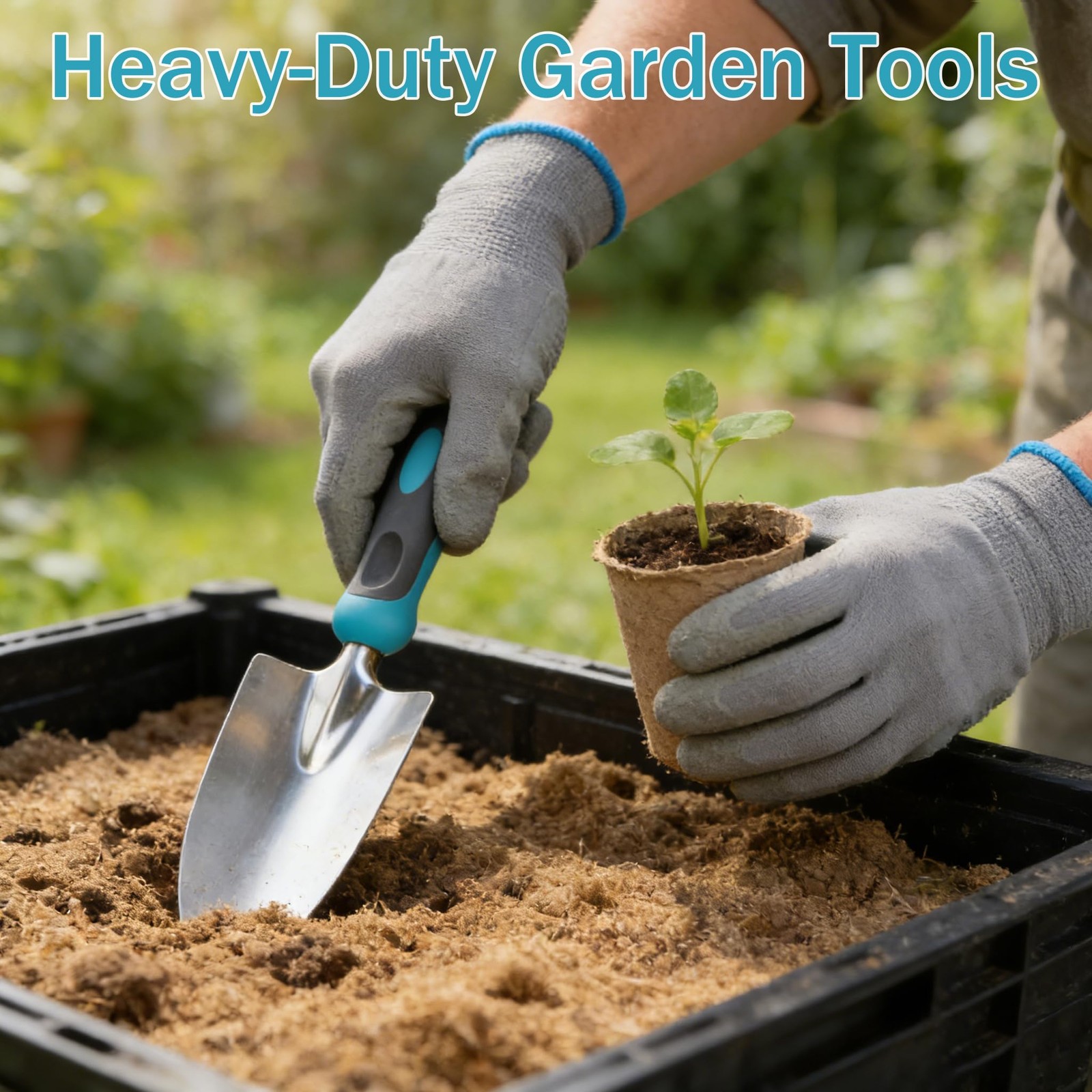 Gardening Tools Carsolt 10 Piece Heavy Duty Stainless Steel Garden Tools Set