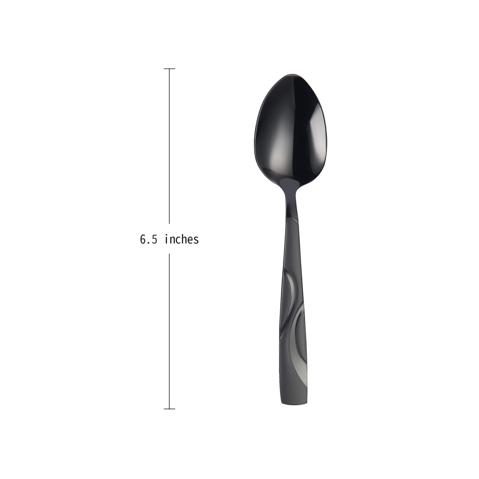 12-Piece Black Stainless Steel Teaspoons | , Heavy Duty 430 Spoon Set with Sa…