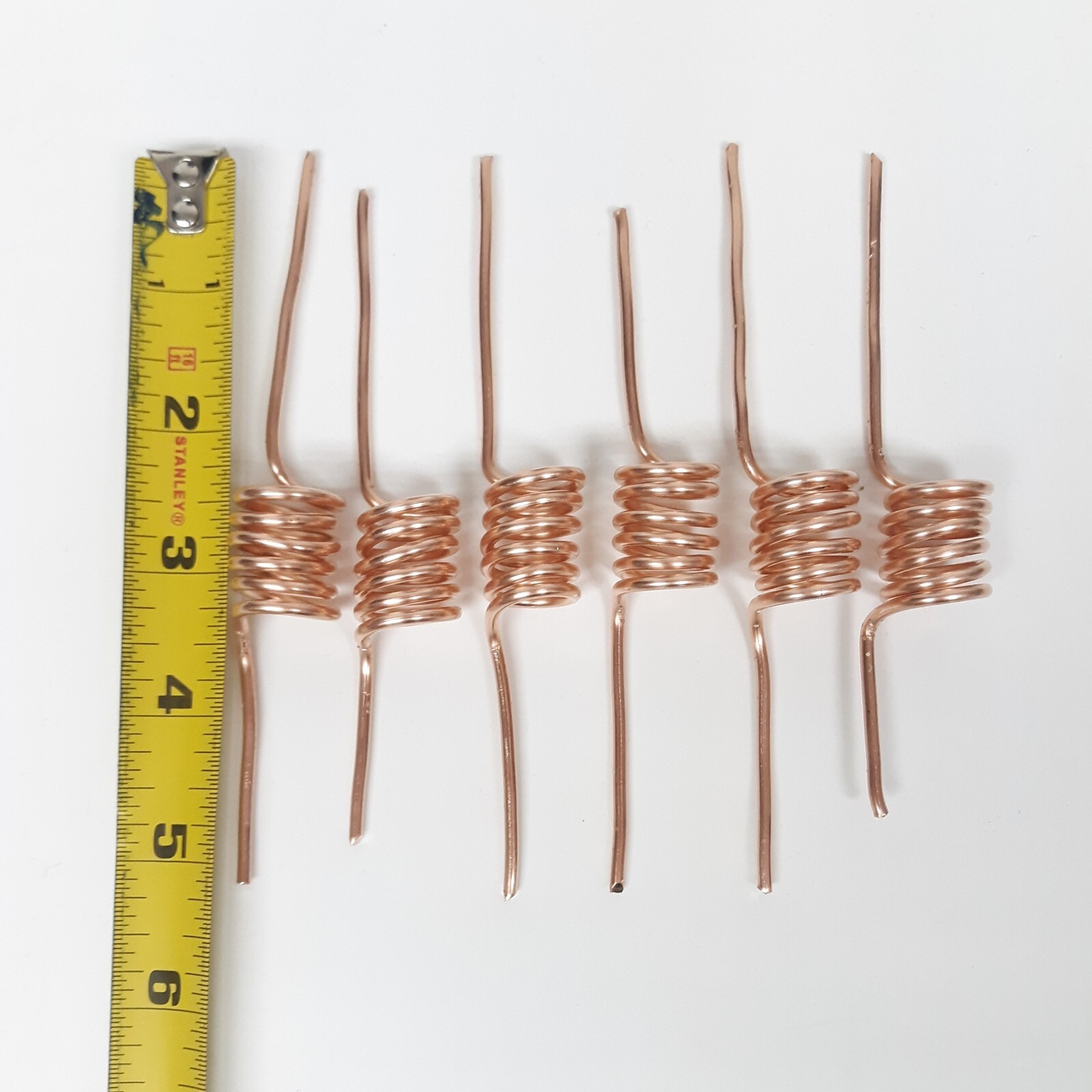 ElectroCulture Copper Spiral Antenna 10 Gg Tight Induct Coil Garden Tool 6pc Lot