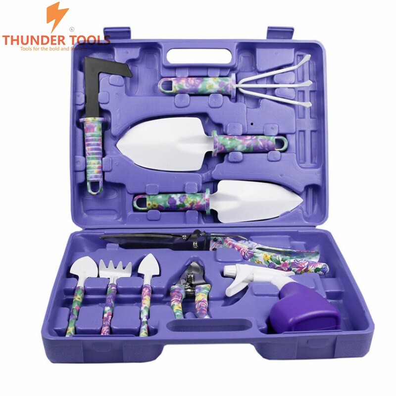 Thunder Tools 10pcs Garden Tool Set Gardening Tools Gift Kit Non-Slip Handle