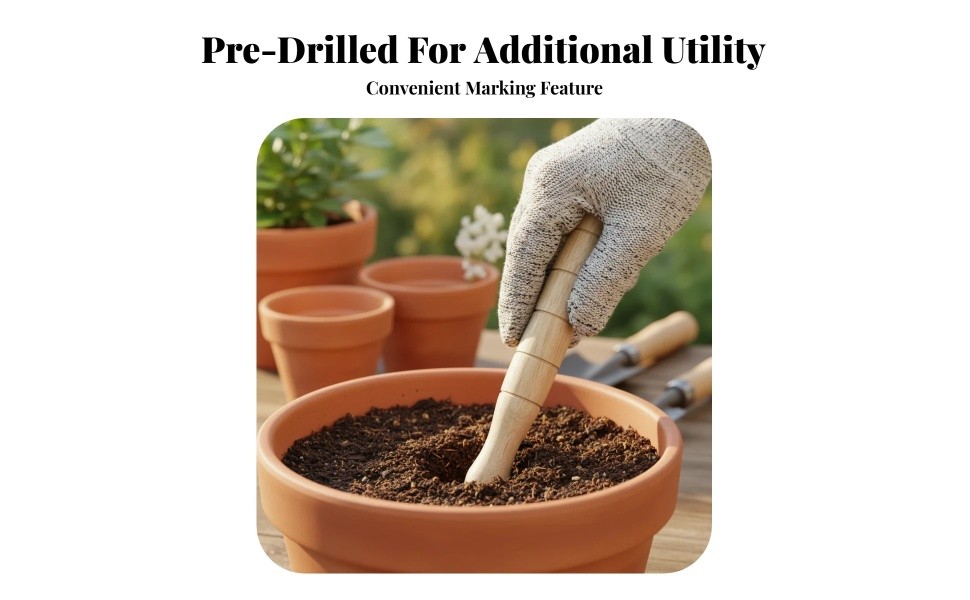 Garden Dibber Bulb Planting Tool 15cm Tapered Gauge Gardening Supplies Handheld