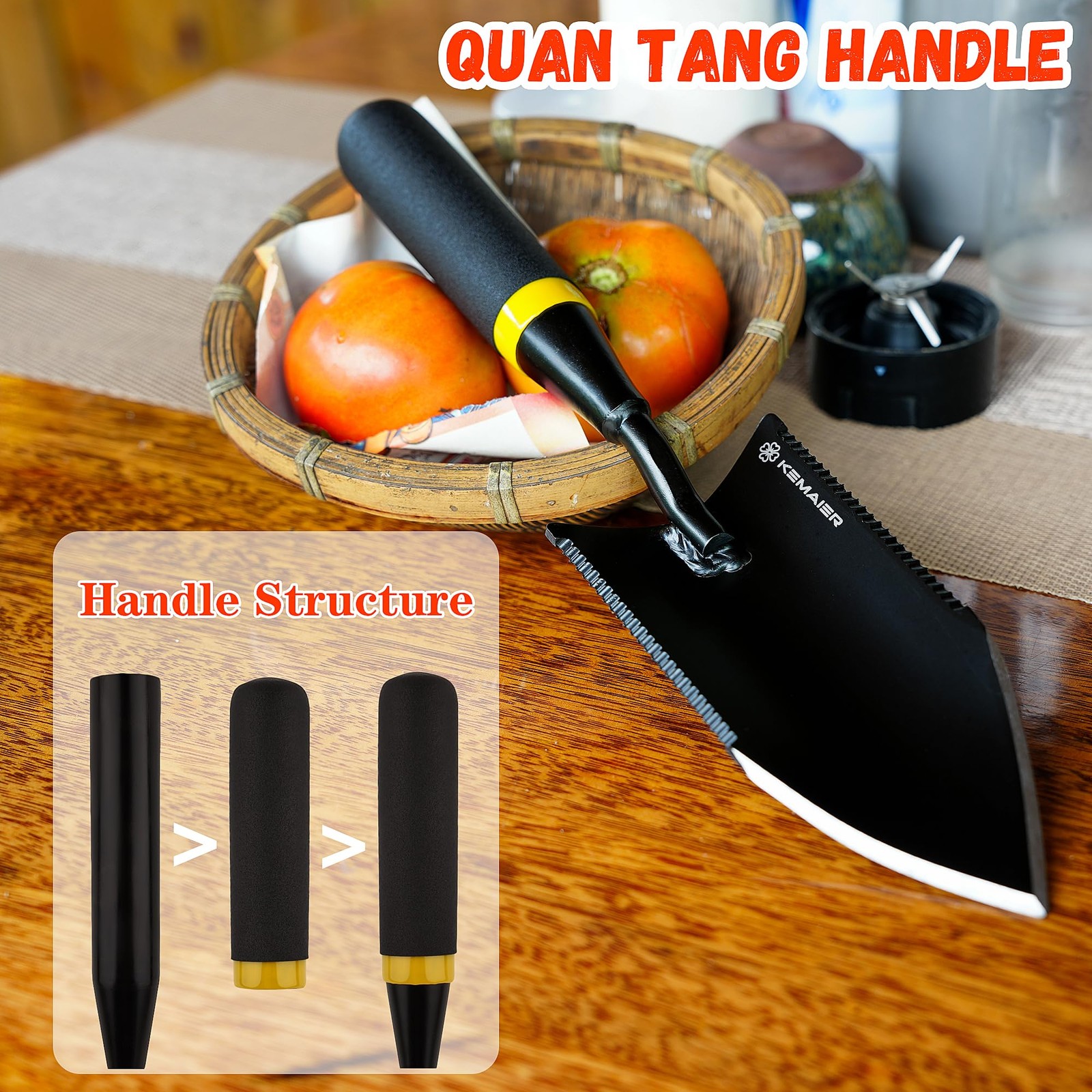 Kemaier Garden Trowel, Heavy Duty Hand Shovel with Dual-Sided Serrated Edge, …