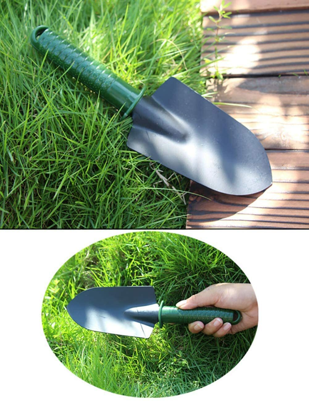 4pcs Garden Tools Set Trowel Rake Shovel Heavy Duty Metal Outdoor Ergonomic