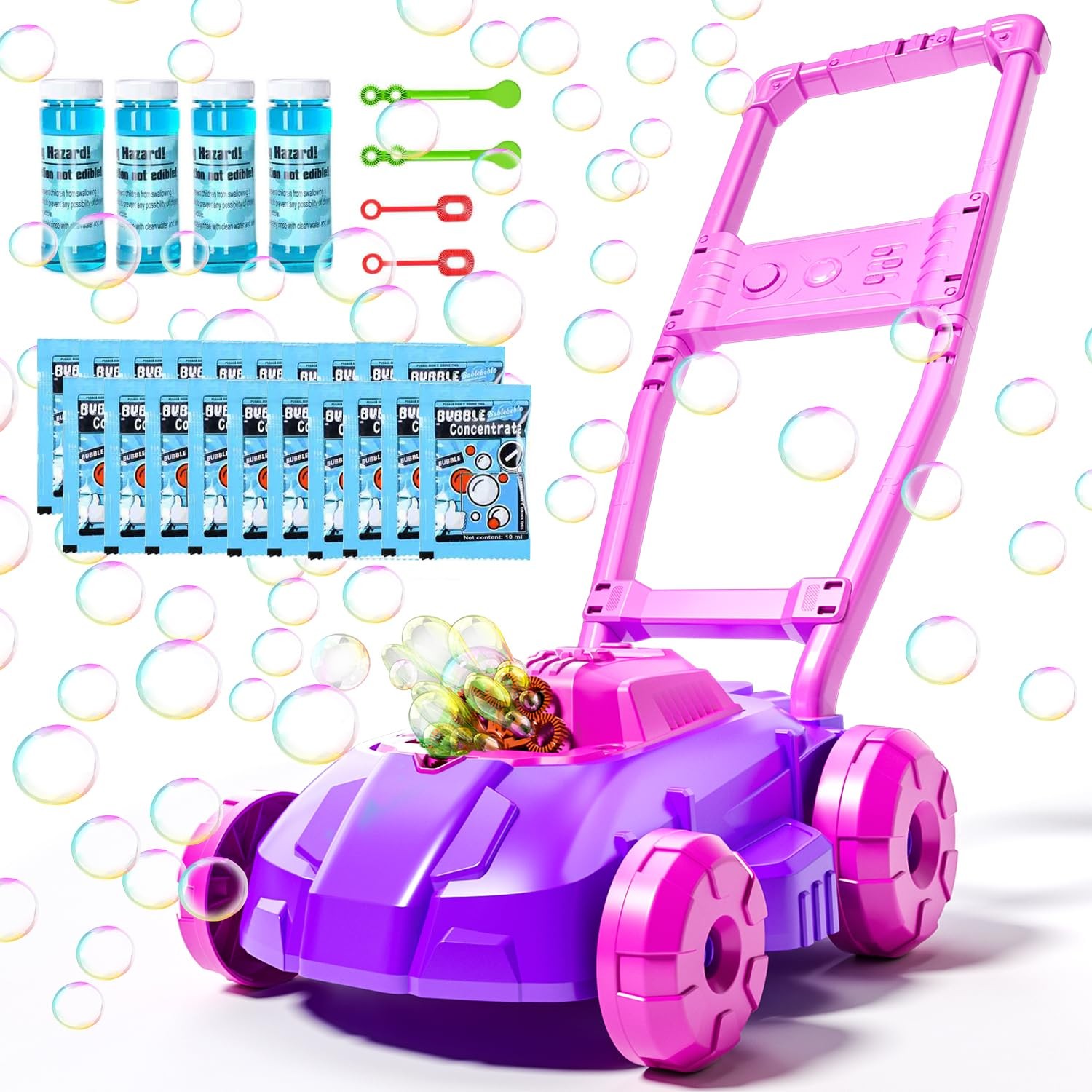 Bubble Lawn Mower for Kids Toddler 1-3 Years Old, Outdoor Play Bubble Blower …