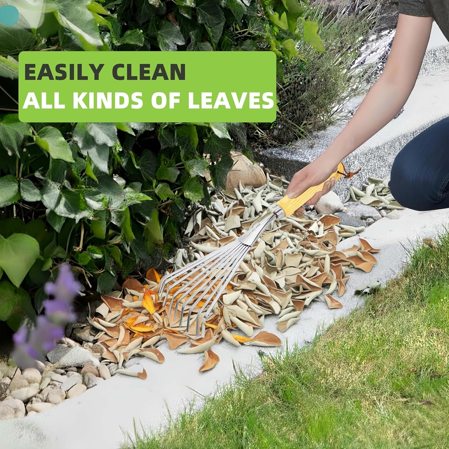 Hand Rakes – Garden Stainless Steel Hand Rake Soil Tiller with Ergonomic Handle
