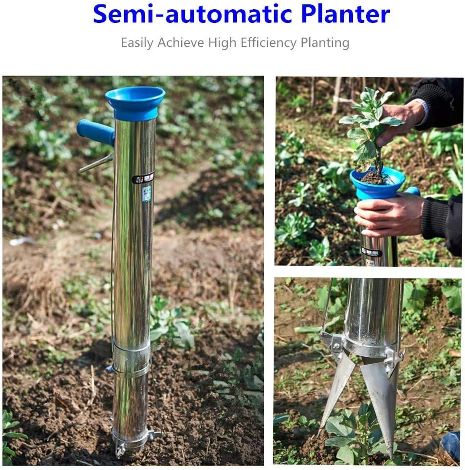 Long Handled Bulb Planter Tools and Vegetable Seedling Transplanter Manual