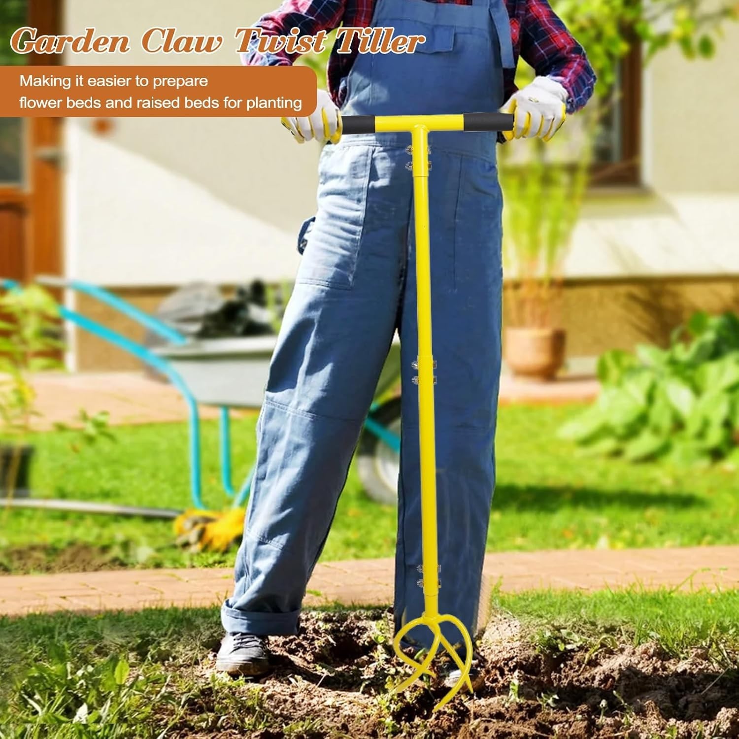Garden Hand Tiller Claw Twist Cultivator – Steel