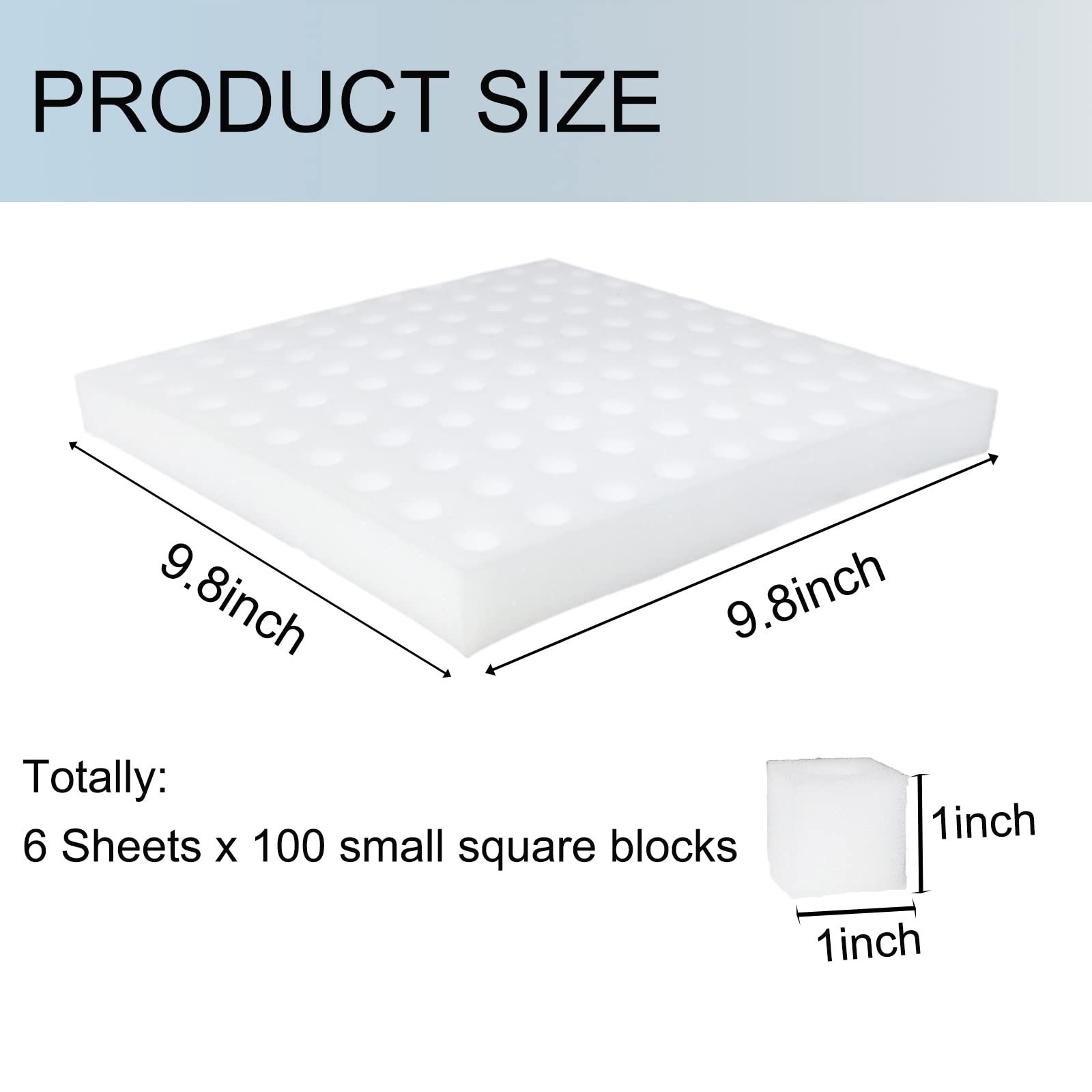 600 Pcs Hydroponic Sponges, Soil-Less Cultivation Planting Gardening Tool, Sq…