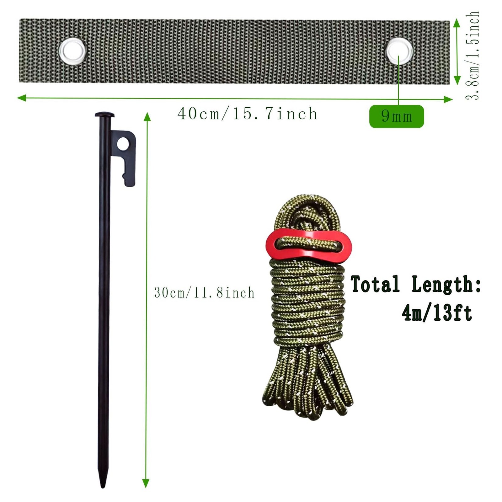 Tree Stake Kit, Heavy Duty Garden Stakes Kit Including 3 Pieces 11.8 Inches S…